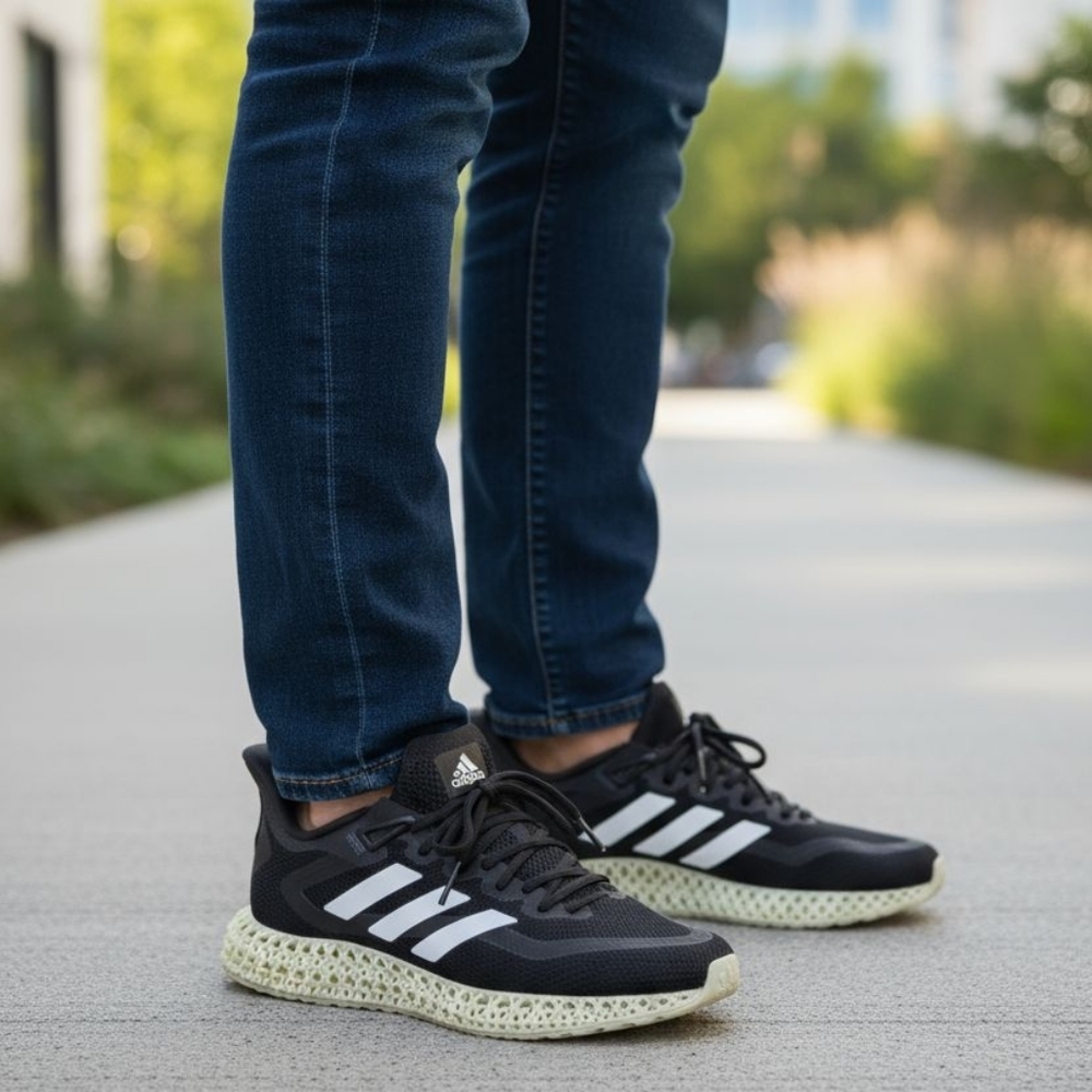 Adidas New Black and White Runner Sneakers  Mens Continental size 10